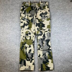 Kuiu Axis Hybrid Pants Mens 32x34 Verde Camo Hunting Cargo Fleece Lined